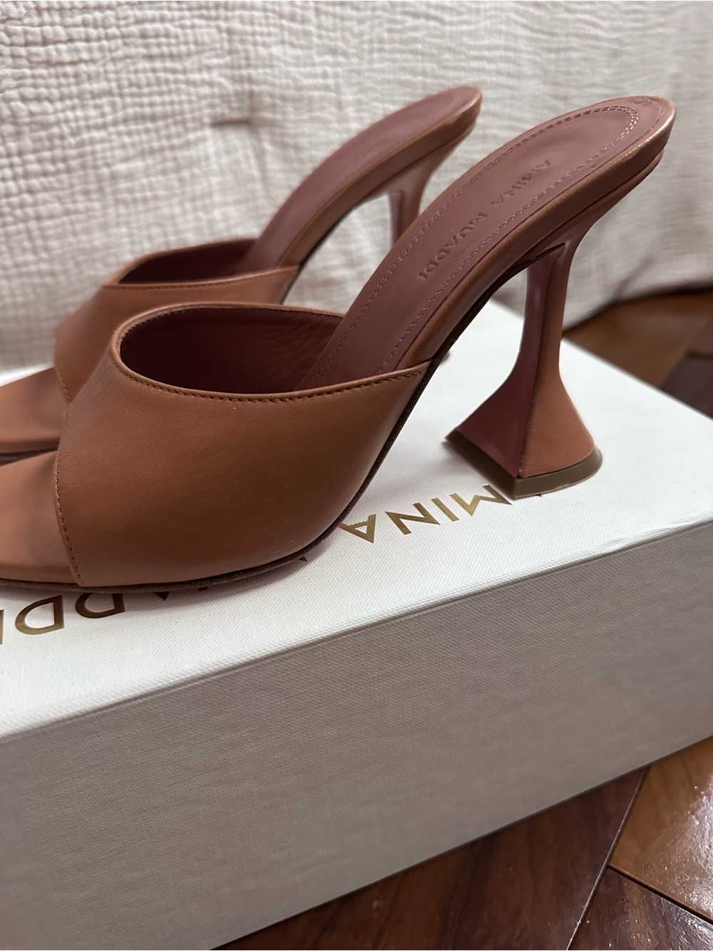 AMINA MUADDI LUPITA Nappa leather in Nude 95MM  Heel 36 6 - Picture 3 of 14